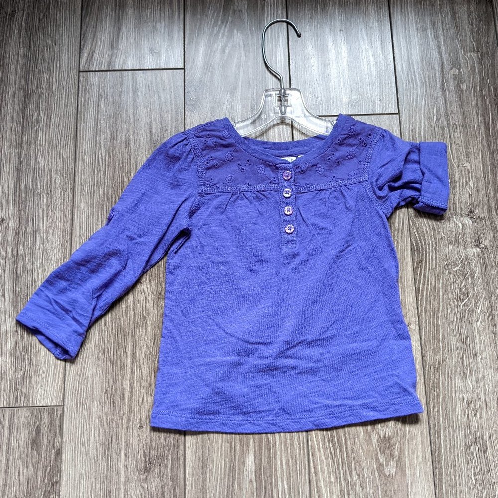 NWT Baby Girl (18M) - CHILDREN'S PLACE Eyelet Roll Up LS Top